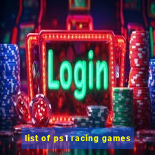 list of ps1 racing games